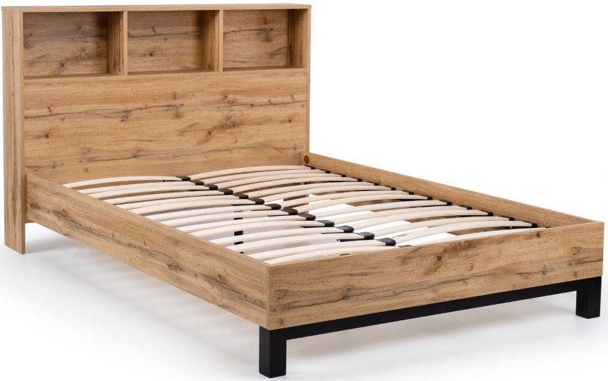 Bali Bookcase Headboard Bed - Julian Bowen