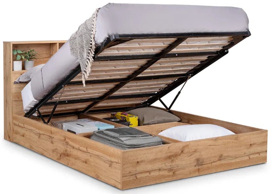 Bali Ottoman Gas Lift Storage Bed Frame - Julian Bowen
