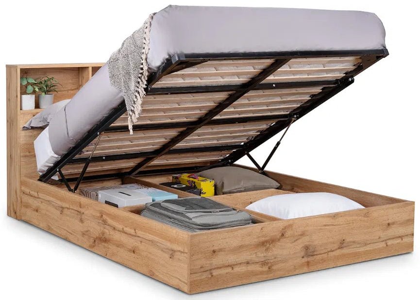 Bali Ottoman Gas Lift Storage Bed Frame - Julian Bowen