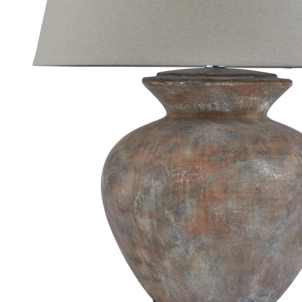Siena Round Table Lamp with Linen Shade