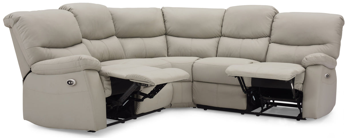 Benji Faux Leather Electric Recliner Corner Sofa - TGC