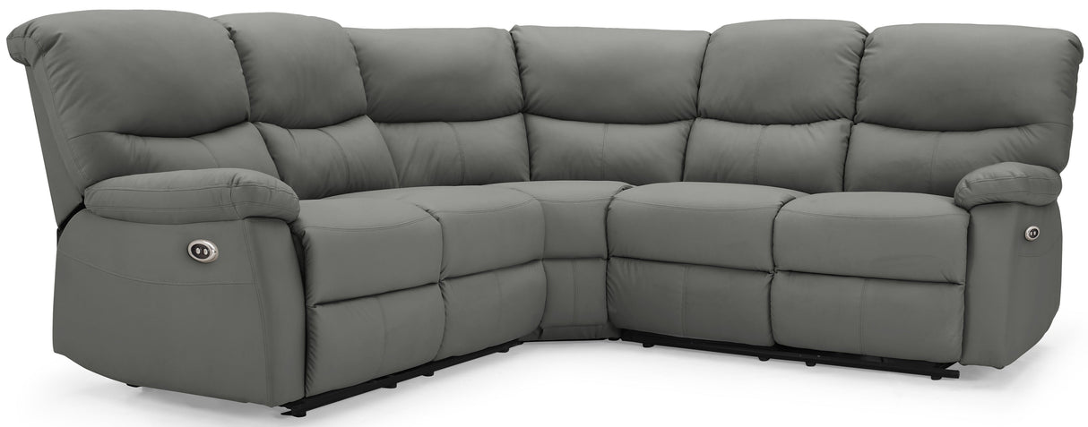 Benji Faux Leather Electric Recliner Corner Sofa - TGC