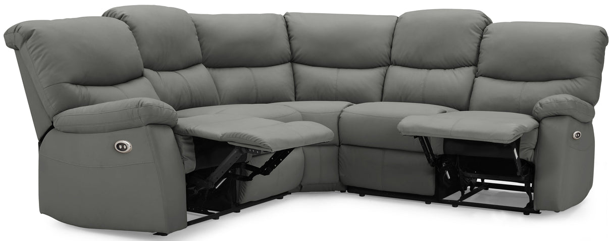 Benji Faux Leather Electric Recliner Corner Sofa - TGC