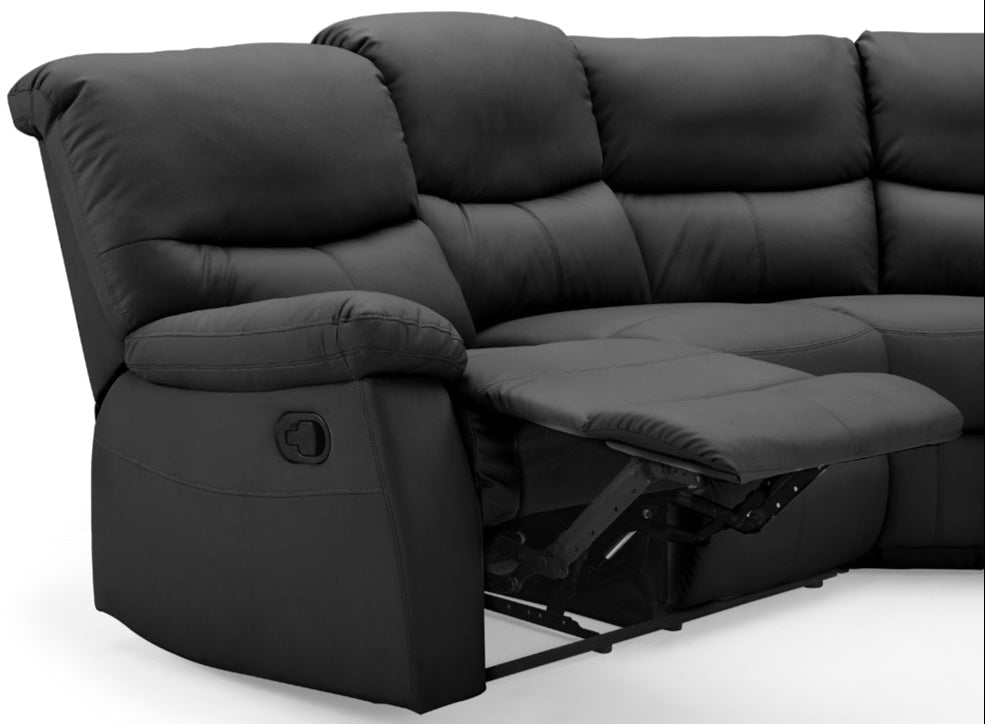 Benji Faux Leather Electric Recliner Corner Sofa - TGC