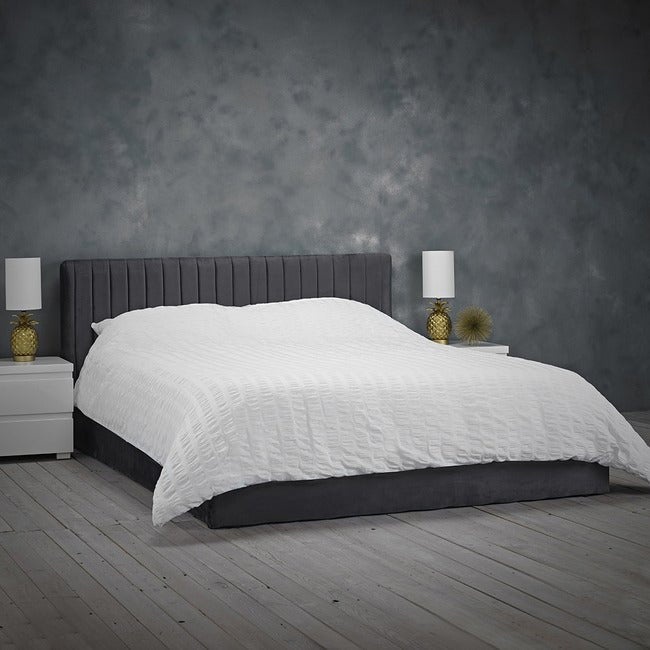 Berlin Velvet Ottoman Bed Frame - LPD