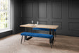 Berwick Dining Table & 2 Luxe Low Benches - Julian Bowen