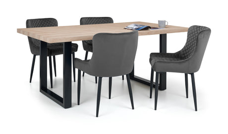 Berwick Dining Table & 4 Luxe Chairs - Julian Bowen