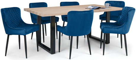 Berwick Dining Table & 6 Luxe Chairs - Julian Bowen