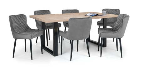 Berwick Dining Table & 6 Luxe Chairs - Julian Bowen