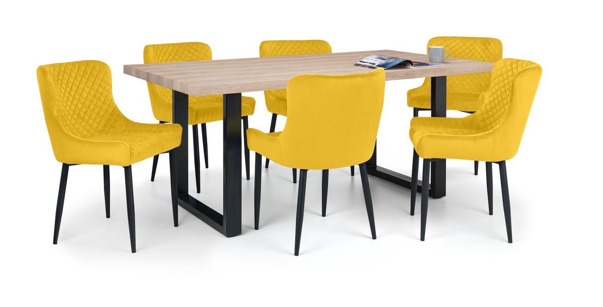 Berwick Dining Table & 6 Luxe Chairs - Julian Bowen