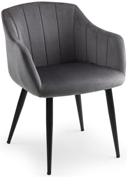 Berwick Round Table & 4 Hobart Scalloped Chairs - Julian Bowen