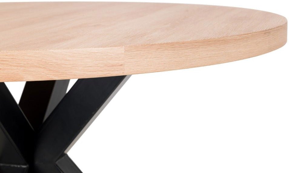 Berwick Round Table & 4 Hobart Scalloped Chairs - Julian Bowen