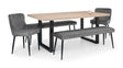 Berwick Table with 2 Benches & 2 Luxe Chairs - Julian Bowen