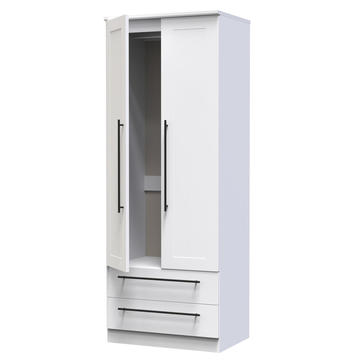 Beverley 2 Door 2 Drawer Wardrobe - Welcome Furniture