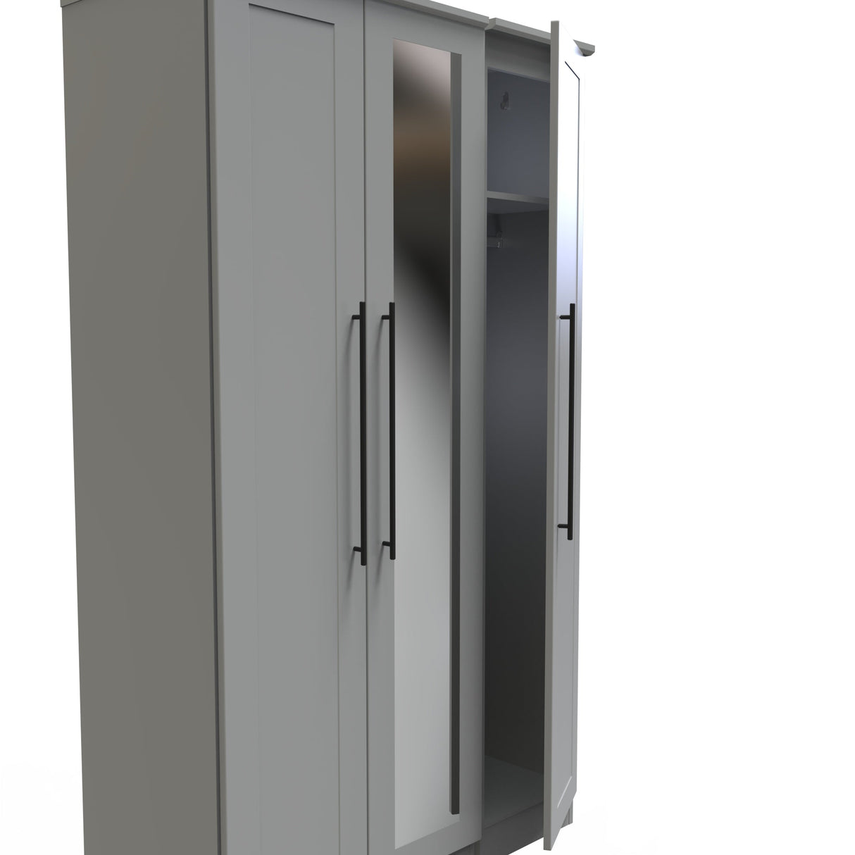 Beverley 3 Door Mirrored Wardrobe - Welcome Furniture