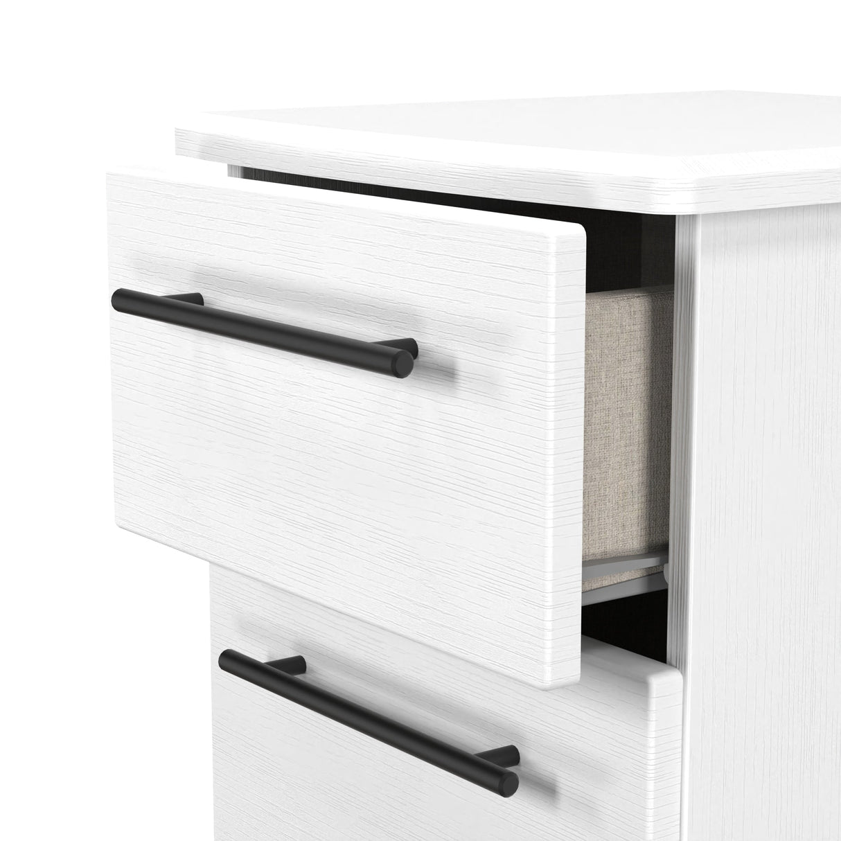 Beverley 3 Drawer Bedside Cabinet - Welcome Furniture