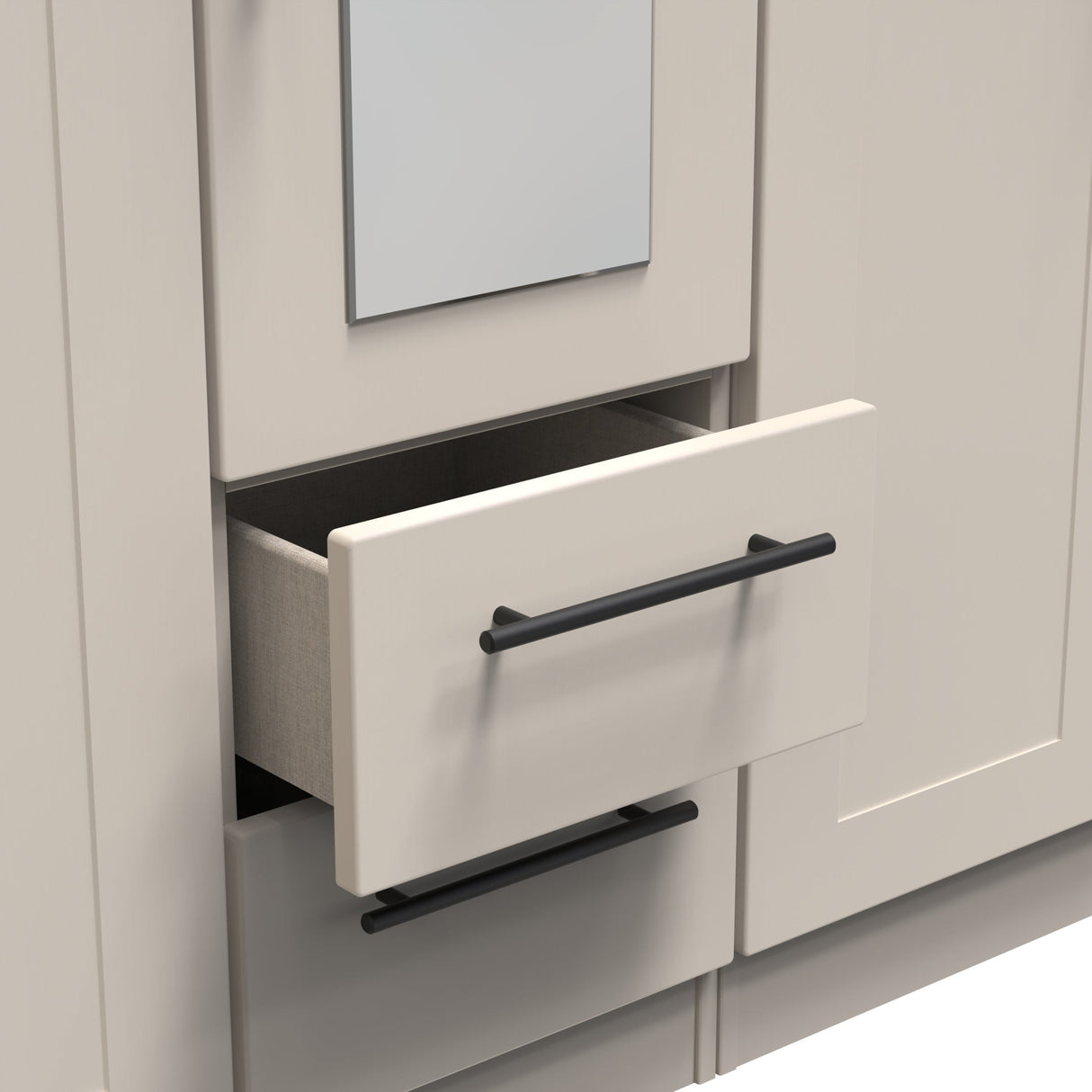 Beverley 5 Door 2 Drawer Mirrored Wardrobe - Welcome Furniture