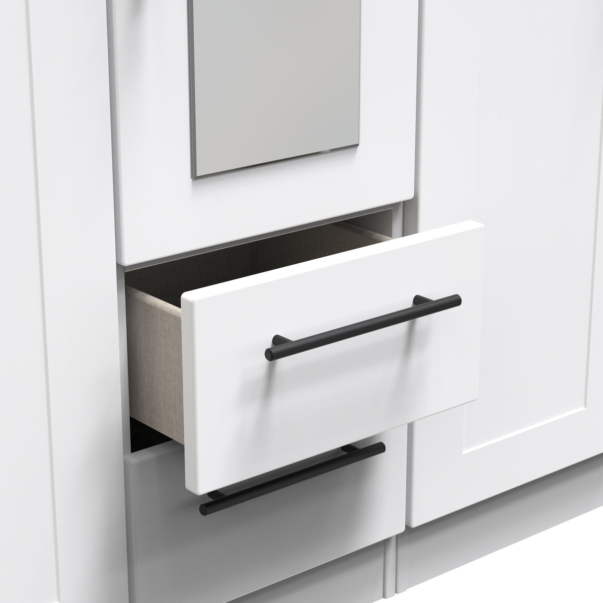 Beverley 5 Door 2 Drawer Mirrored Wardrobe - Welcome Furniture