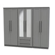 Beverley 6 Door 2 Drawer Mirrored Wardrobe - Welcome Furniture