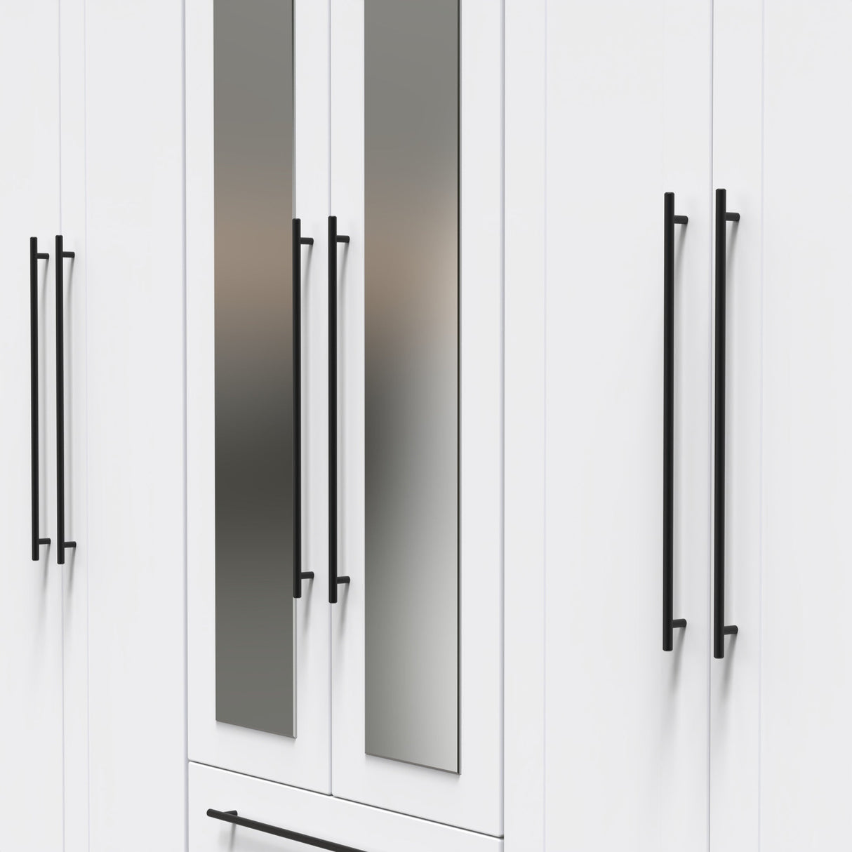 Beverley 6 Door 2 Drawer Mirrored Wardrobe - Welcome Furniture