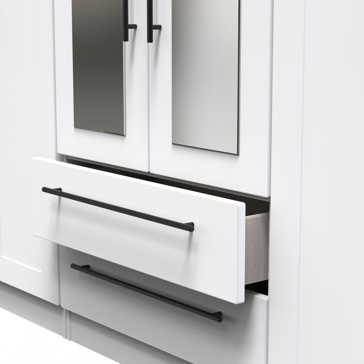 Beverley 6 Door 2 Drawer Mirrored Wardrobe - Welcome Furniture