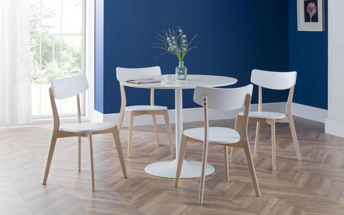 Blanco Round Dining Table - Julian Bowen