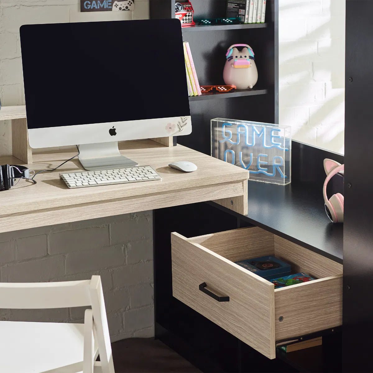 Blaze Gaming High Sleeper Bed Frame with Desk - Julian Bowen