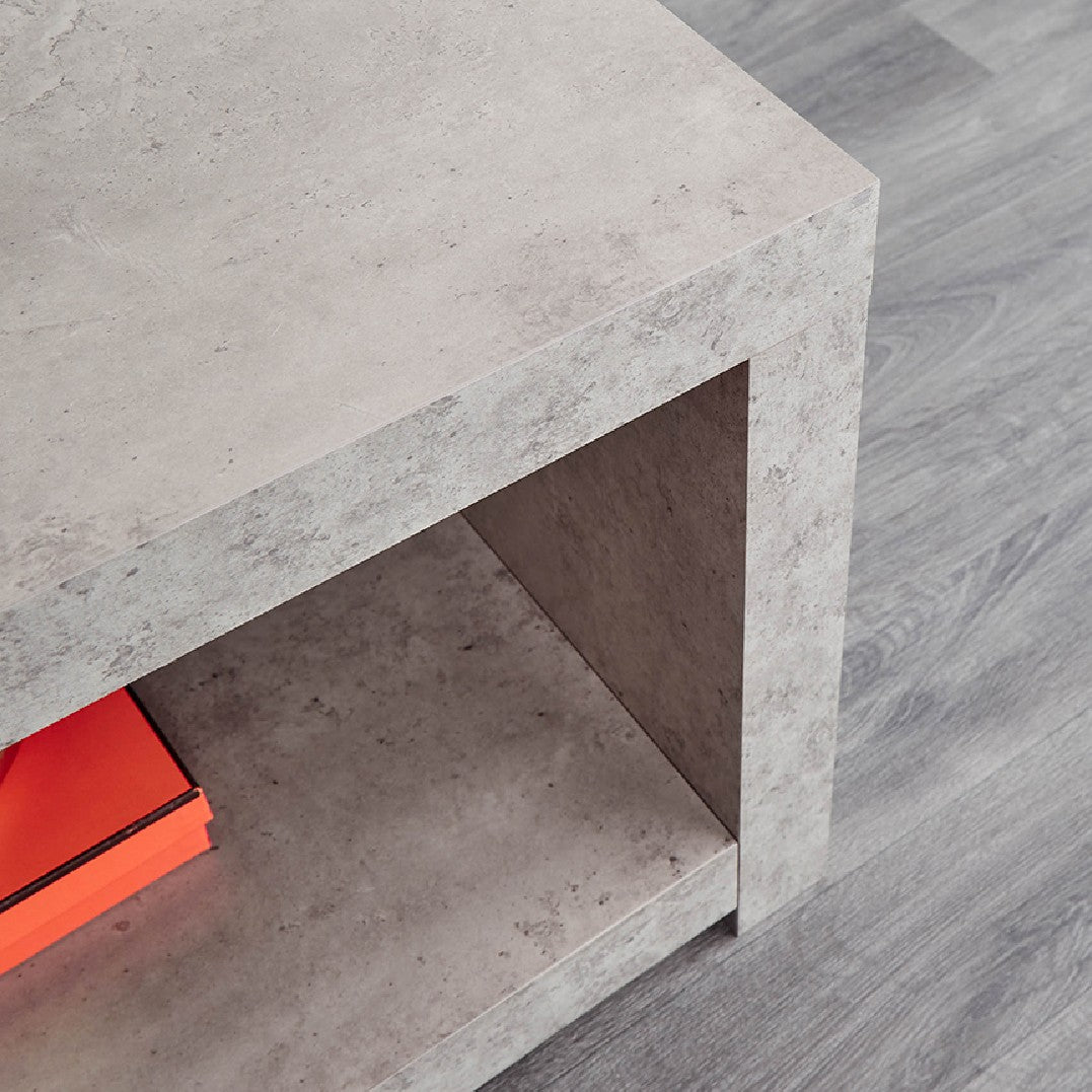 Bloc Concrete Coffee Table with Shelf - GFW