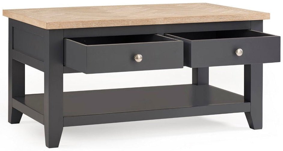 Bordeaux 2 Drawer Coffee Table - Julian Bowen