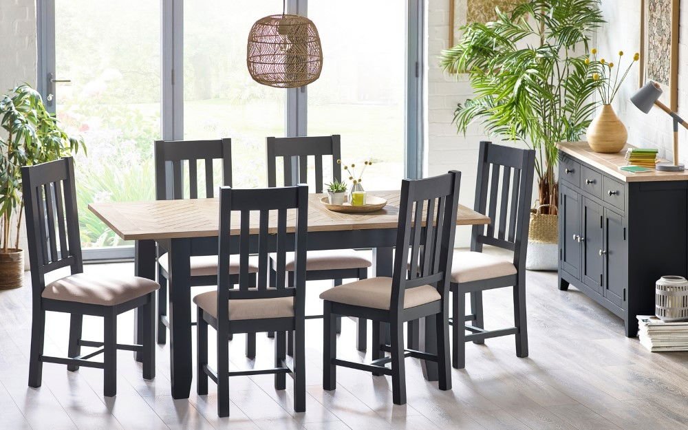 Bordeaux Dining Table Set with 6 Chairs - Julian Bowen