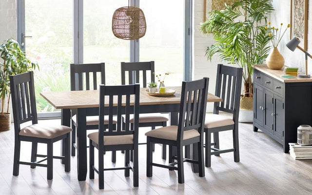 Bordeaux Dining Table Set with 6 Chairs - Julian Bowen