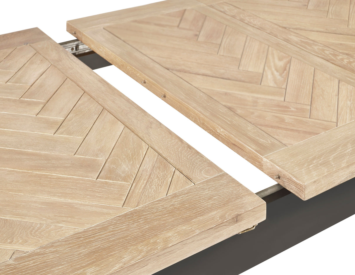 Bordeaux Herringbone Extending Dining Table - Julian Bowen