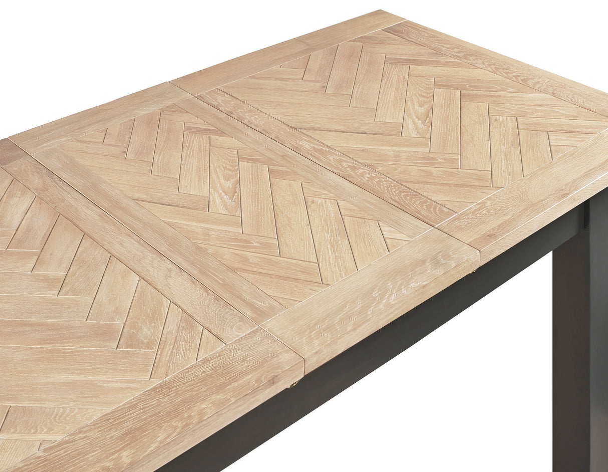 Bordeaux Herringbone Extending Dining Table - Julian Bowen