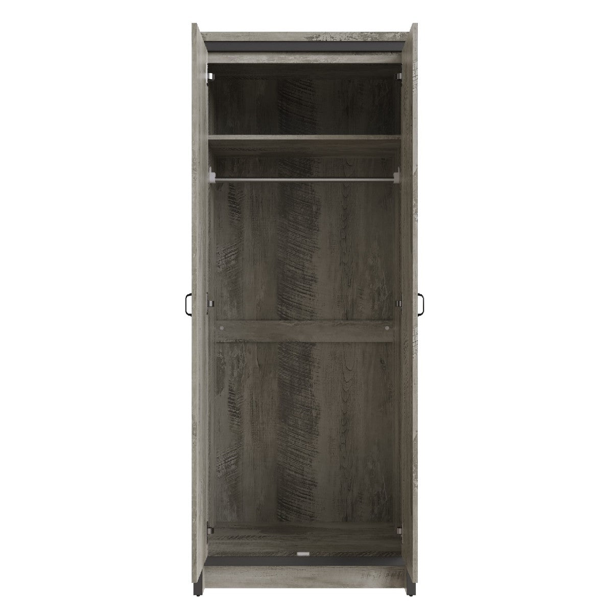 Boston Reclaimed Wood Effect 2 Door Wardrobe - GFW