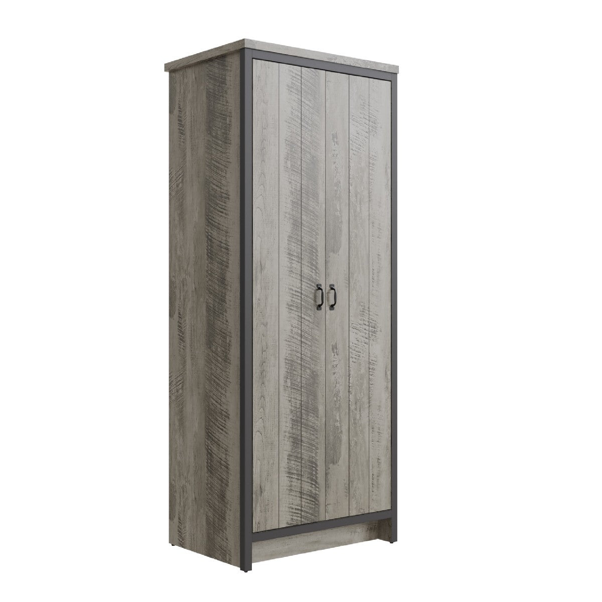 Boston Reclaimed Wood Effect 2 Door Wardrobe - GFW