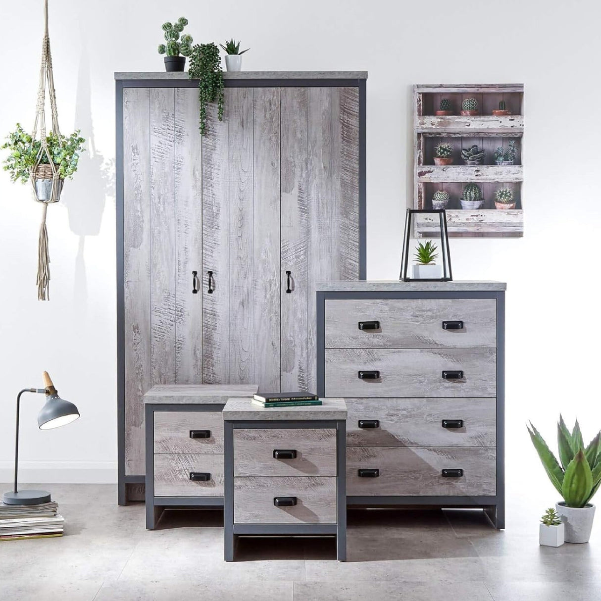 Boston Rustic 4 Piece Bedroom Set - GFW