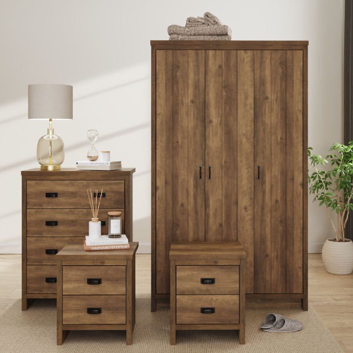 Boston Rustic 4 Piece Bedroom Set - GFW
