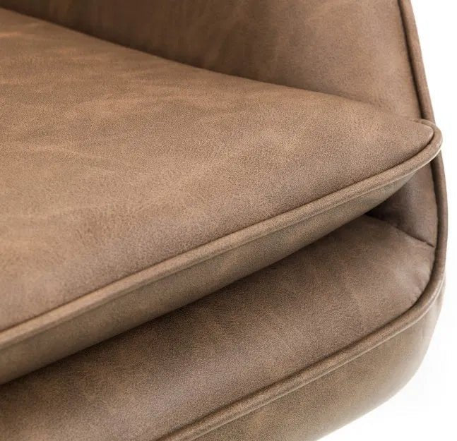 Bowery Faux Leather Swivel Chair - Julian Bowen