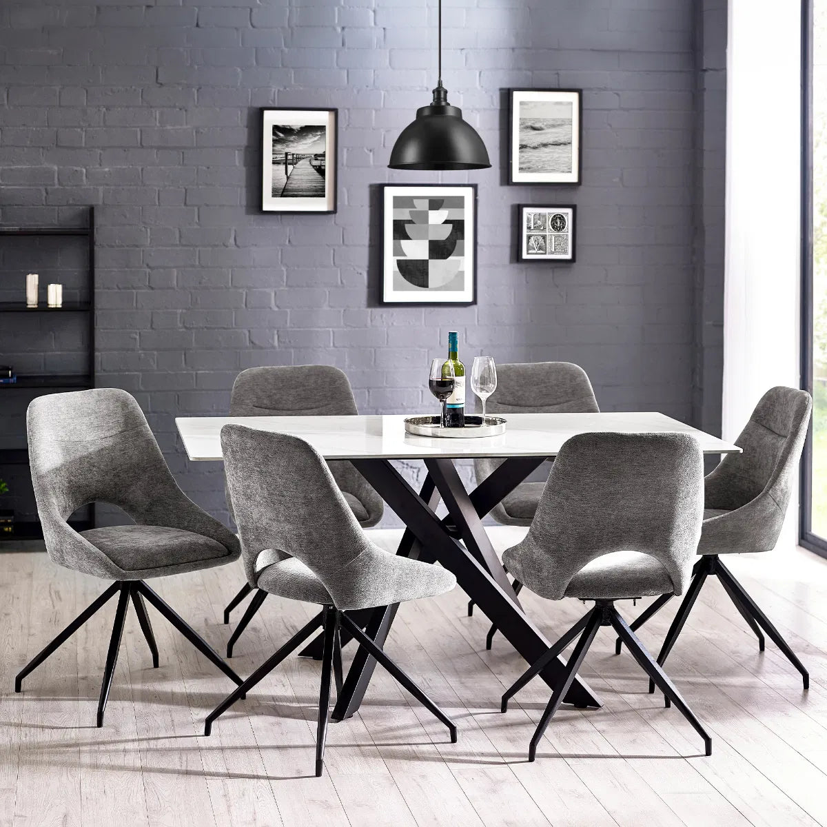 Bradley Marble Dining Table - Julian Bowen