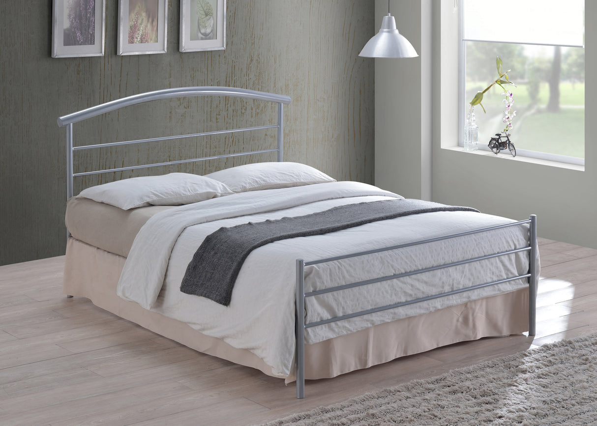 Brennington Silver Metal Bed Frame - Time Living