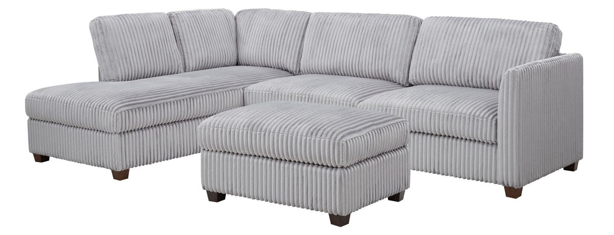 Brittany Left Hand Corner Terminal Sofa and Footstool - TGC