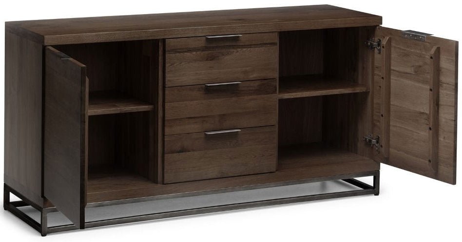 Brooklyn 3 Drawer 2 Door Sideboard - Julian Bowen