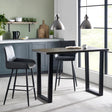 Brooklyn Bar Table and 2 Soho Faux Leather Bar Stools - Julian Bowen