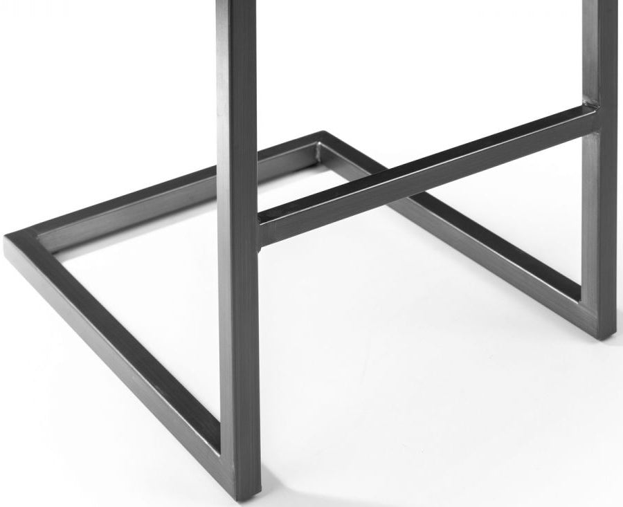 Brooklyn Brown Faux Leather Kitchen Stool - Julian Bowen