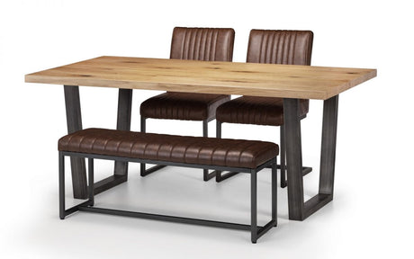 Brooklyn Dining Set, Bench and 2 Chairs - Julian Bowen