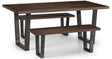 Brooklyn Dining Table and 2 Benches - Julian Bowen