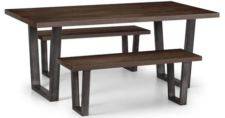 Brooklyn Dining Table and 2 Benches - Julian Bowen