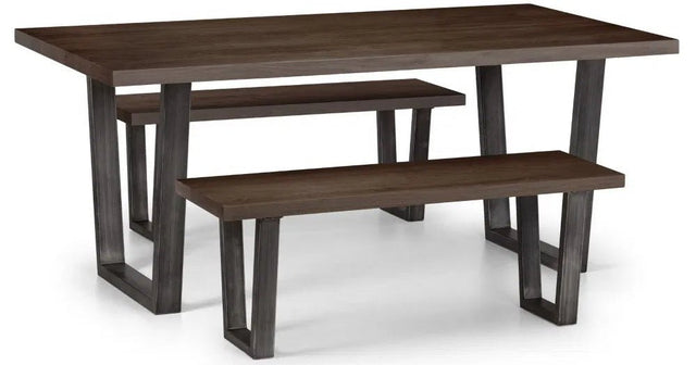 Brooklyn Dining Table and 2 Benches - Julian Bowen