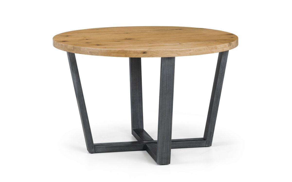Brooklyn Round Dining Table with 4 Soho Chairs - Julian Bowen