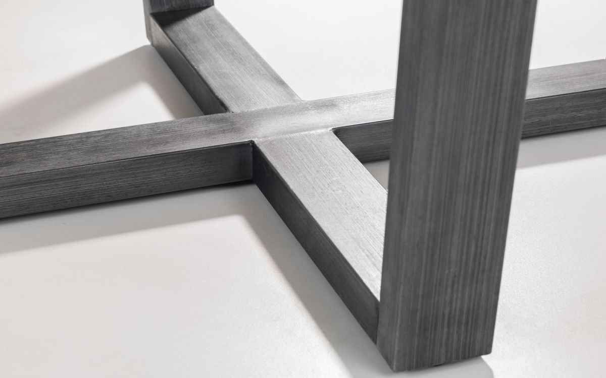 Brooklyn Solid Oak Top Round Dining Table with Metal Legs - Julian Bowen